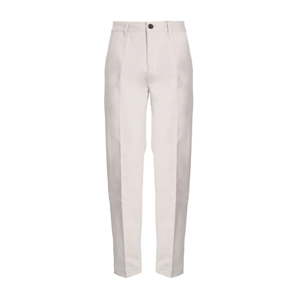 Ami Paris Getailleerde Straight Leg Broek White Heren