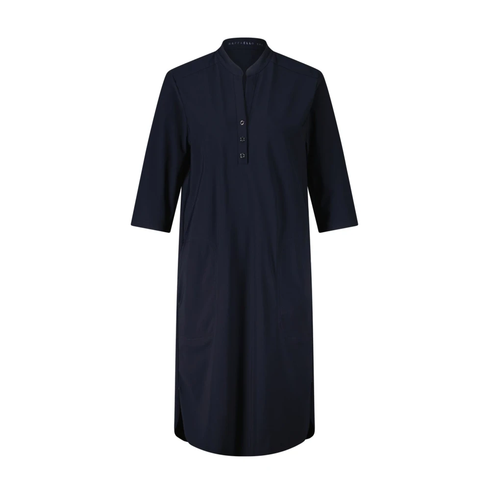 RAFFAELLO ROSSI Ambra Midi Jurk met 3 4 Mouwen Blue Dames