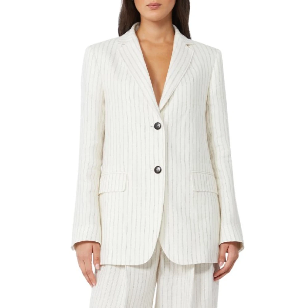 Max Mara Studio Women's Beige Giacca - Blazers - M - Jackets