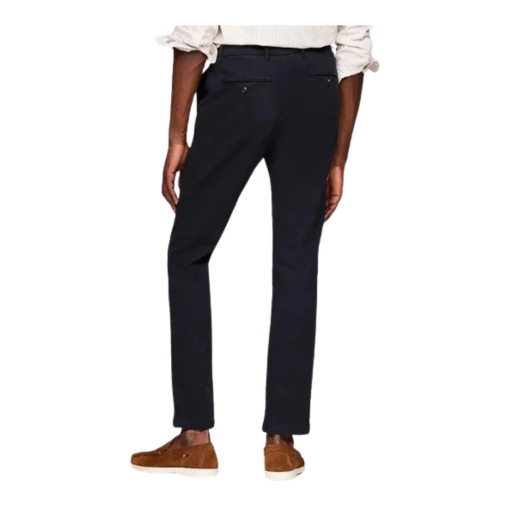 Tommy Hilfiger Heren Chino Broek Bleecker Structuur Blue Heren