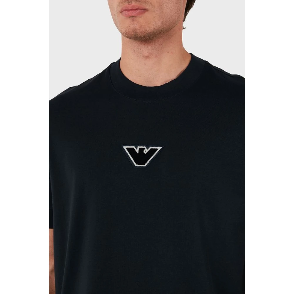 Emporio Armani Korte mouw T-shirt Blue Heren