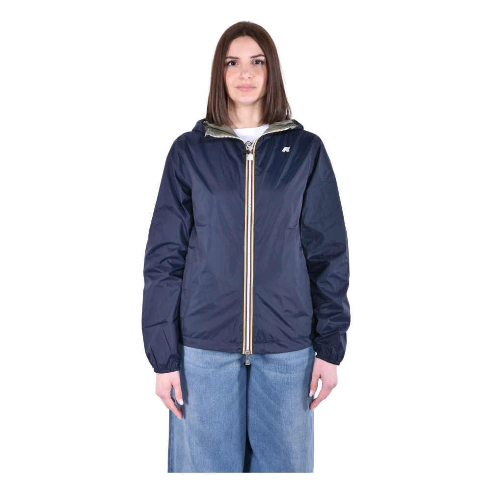 K-Way Women's Blue Zip-Throughs, Xl, Jake Jacket