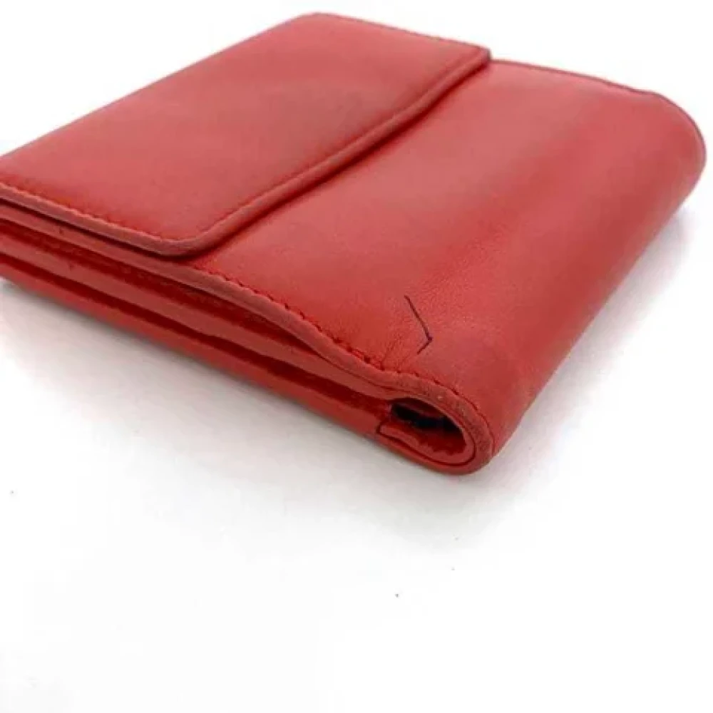Loewe Pre-owned Leather wallets Red Dames