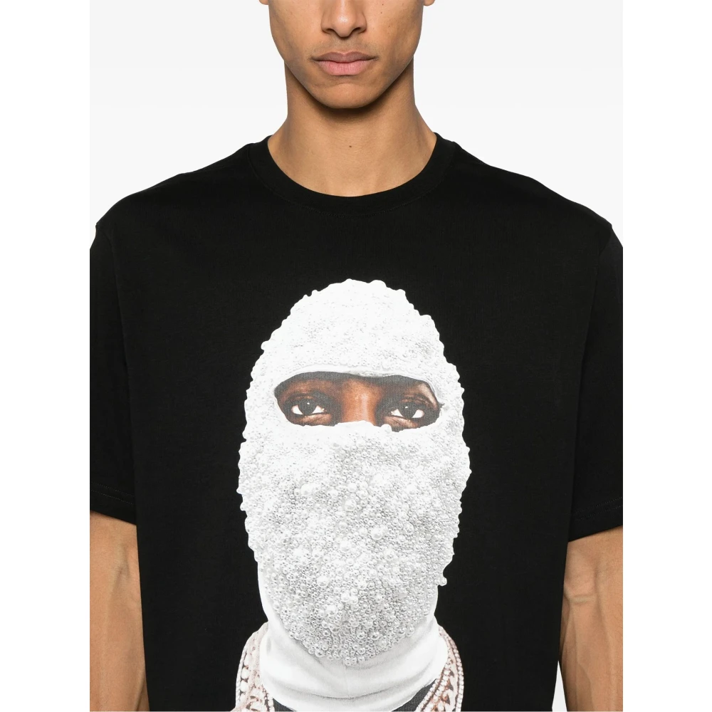 IH NOM UH NIT Zwart Logo Print Katoenen T-shirt Black Heren