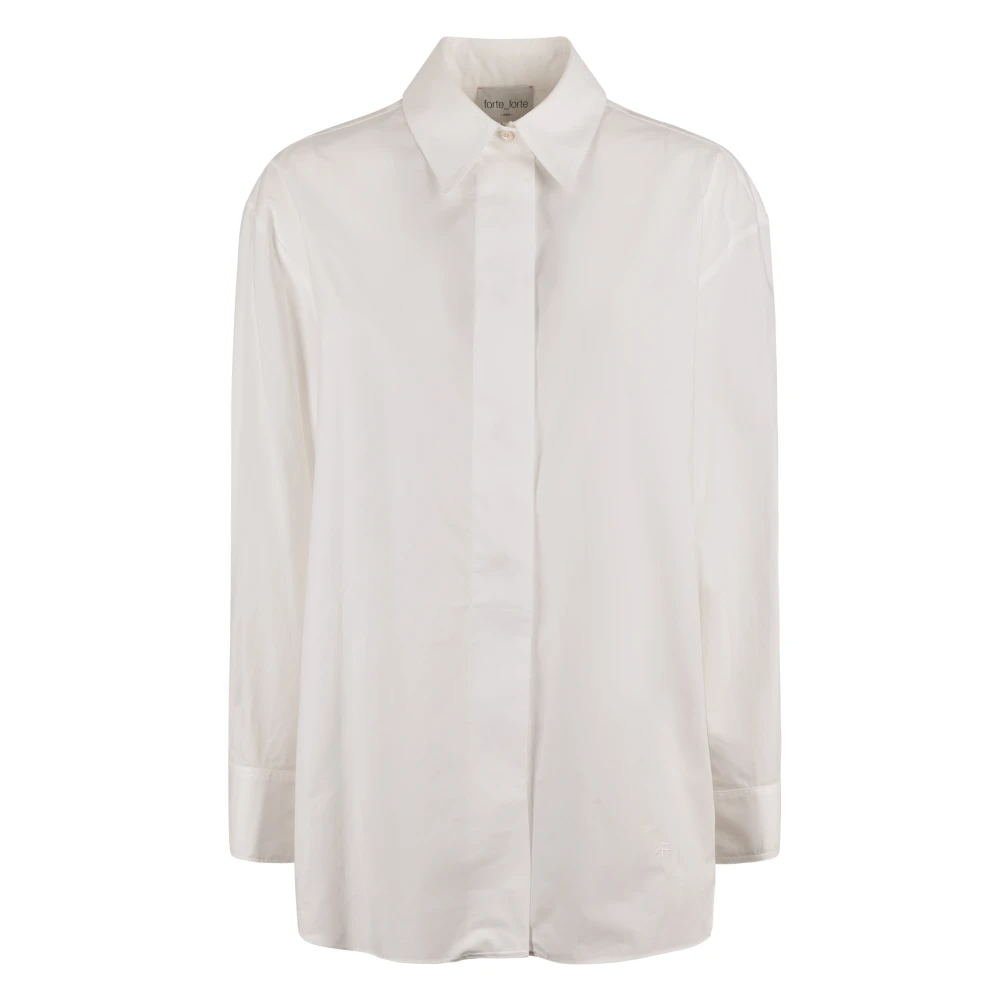 Forte Forte Women's White Cotton Poplin Oversized Shirt - Shirts - M - Blouses & Shirts