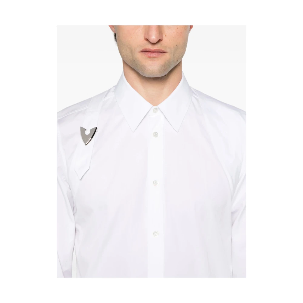 alexander mcqueen Witte Overhemd met Knoopsluiting en Lange Mouwen White Heren