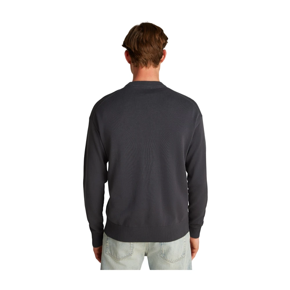 Calvin Klein Blauwe Katoenen Trui Regular Fit Blue Heren