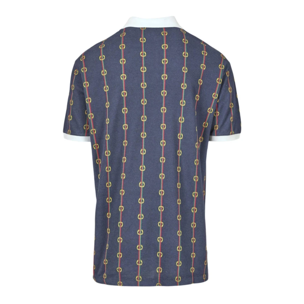Gucci Iconische G-Link Polo Shirt Blue Heren