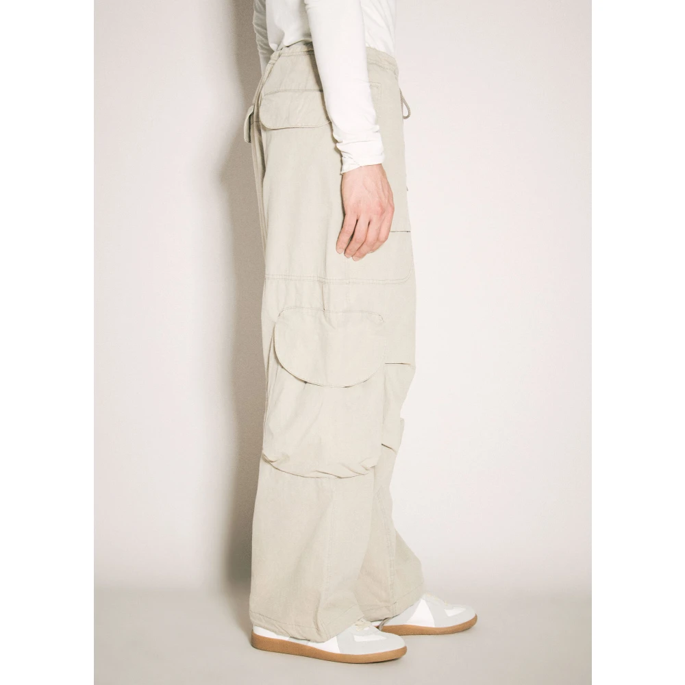 Entire Studios Canvas Cargo Broek met Trekkoord Taille Gray Heren