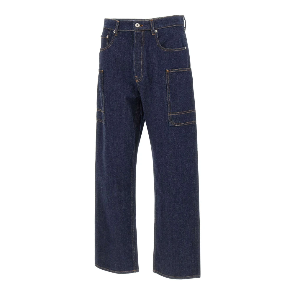 Kenzo Herr Blå Jeans W33, Bomull, Cargo Monkey Fit Jeans
