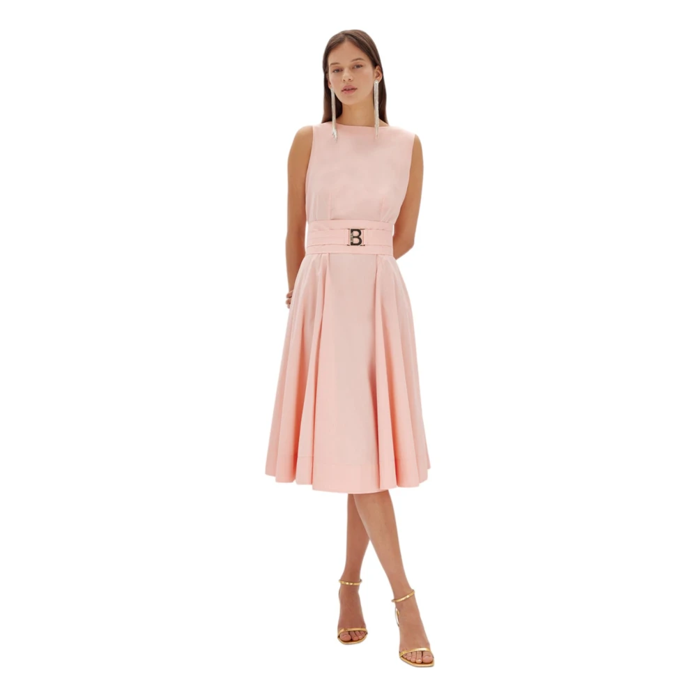 Blugirl Elegante Midi Jurk Pink Dames