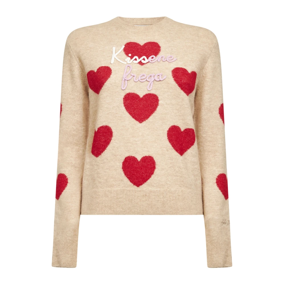 Mc2 Saint Barth Women's Pink New Queen Jumper - Round-Neck Knitwear - L - Knitwear