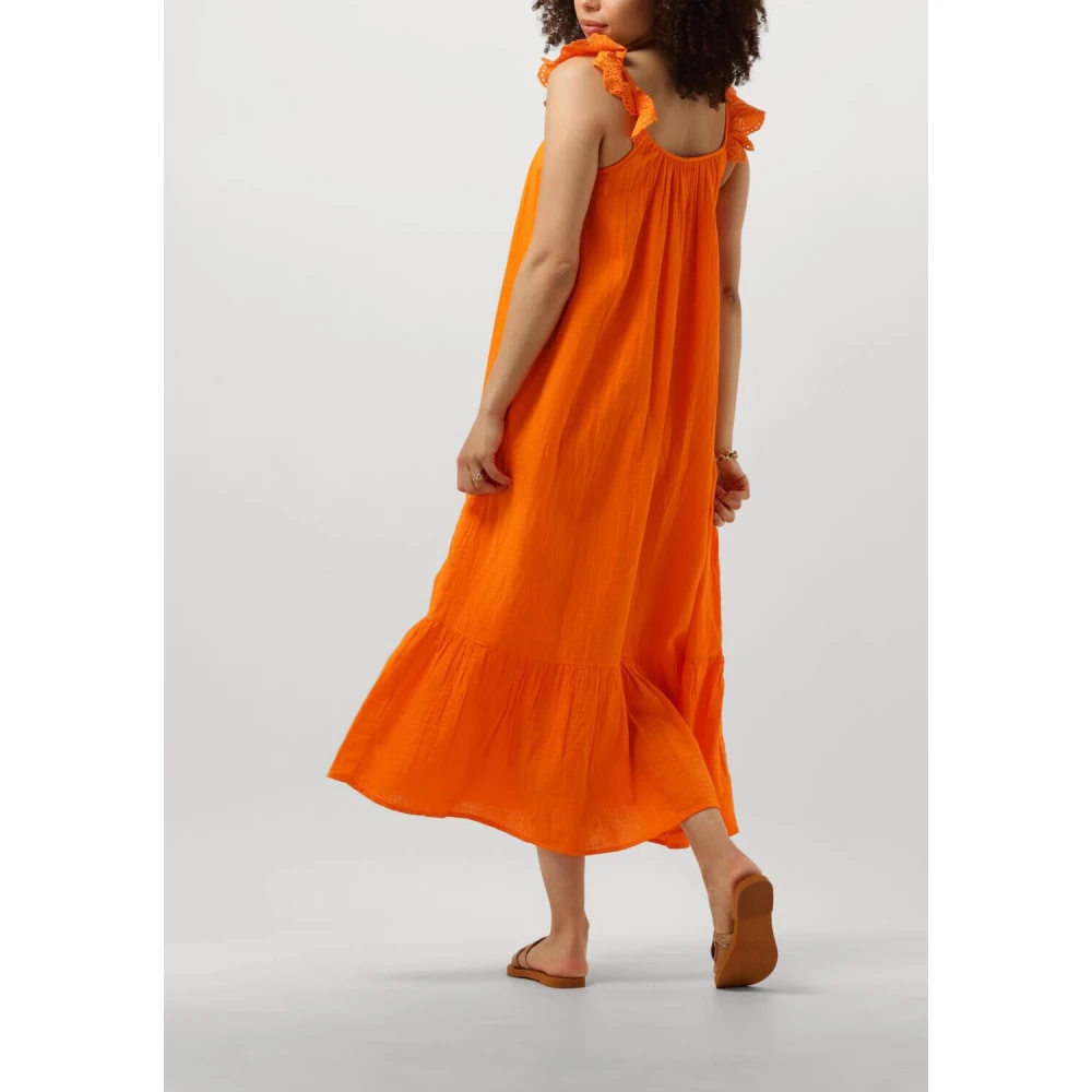 Y.A.S Oranje Maxi Jurk voor de Zomer Orange Dames