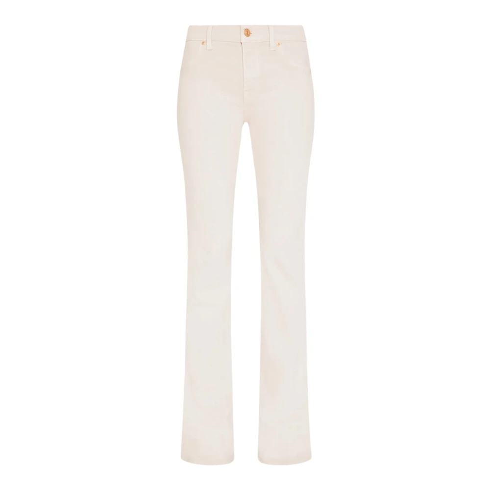 7 For All Mankind Elegant Bootcut Byxor White, Dam