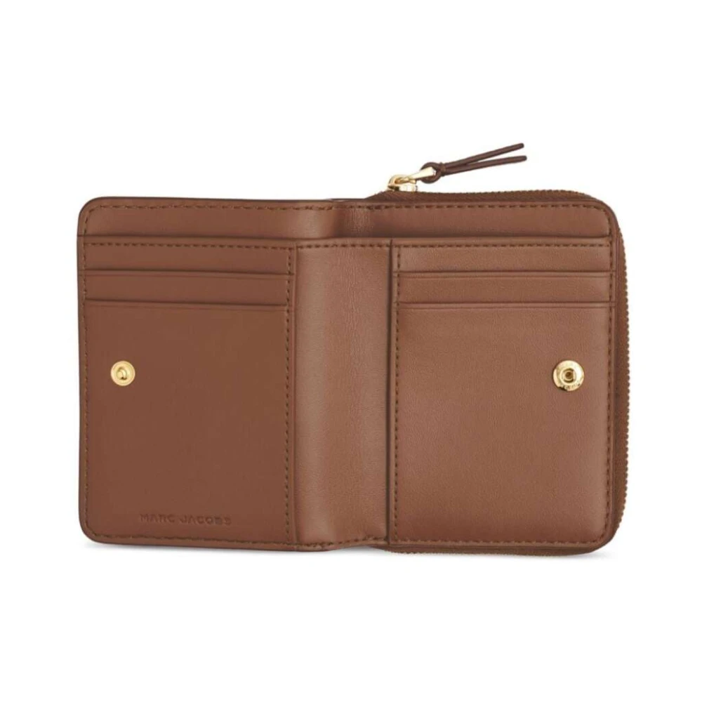 Marc Jacobs Bruine Compacte Portemonnee Brown Dames
