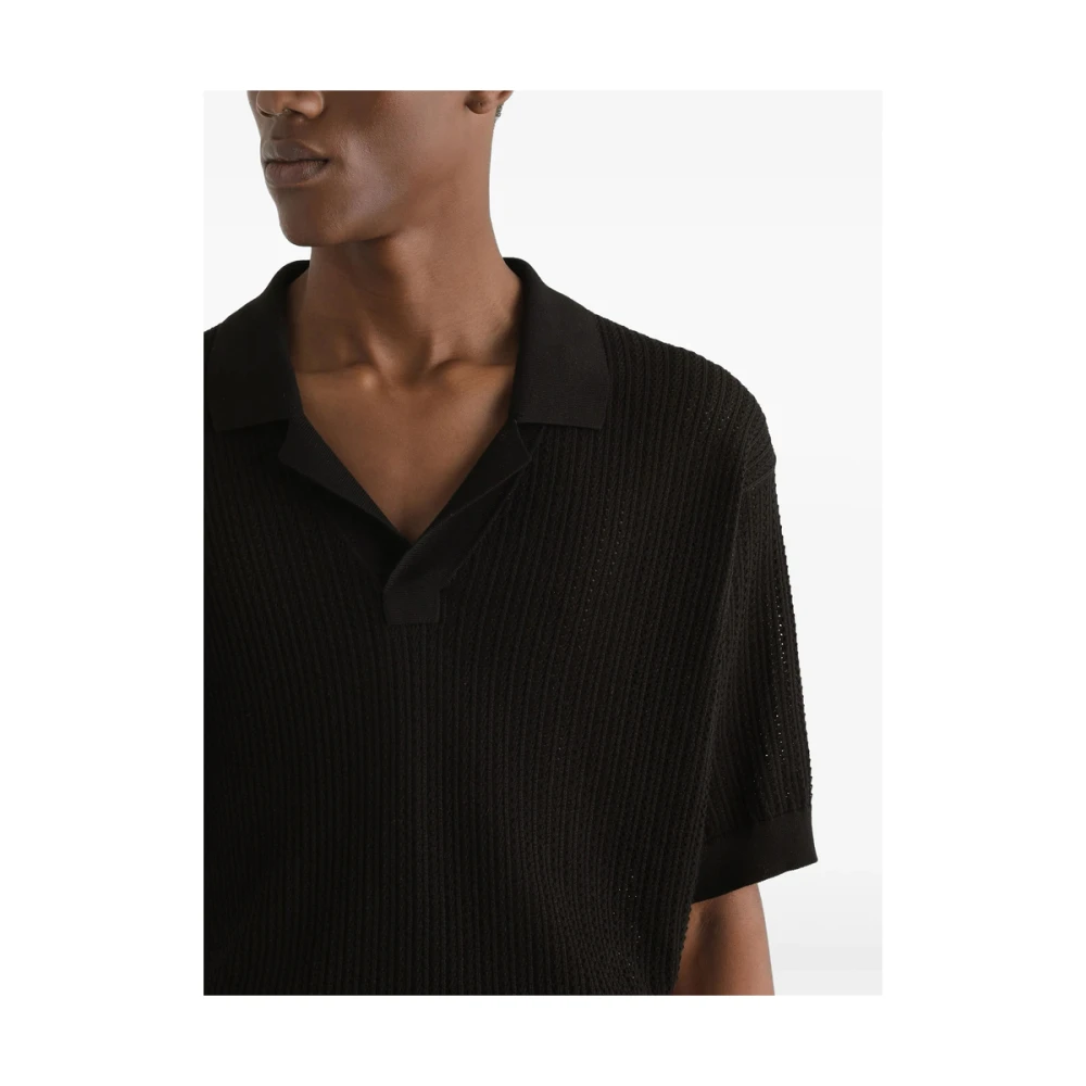 Dolce & Gabbana Zwarte korte mouw trui Black Heren