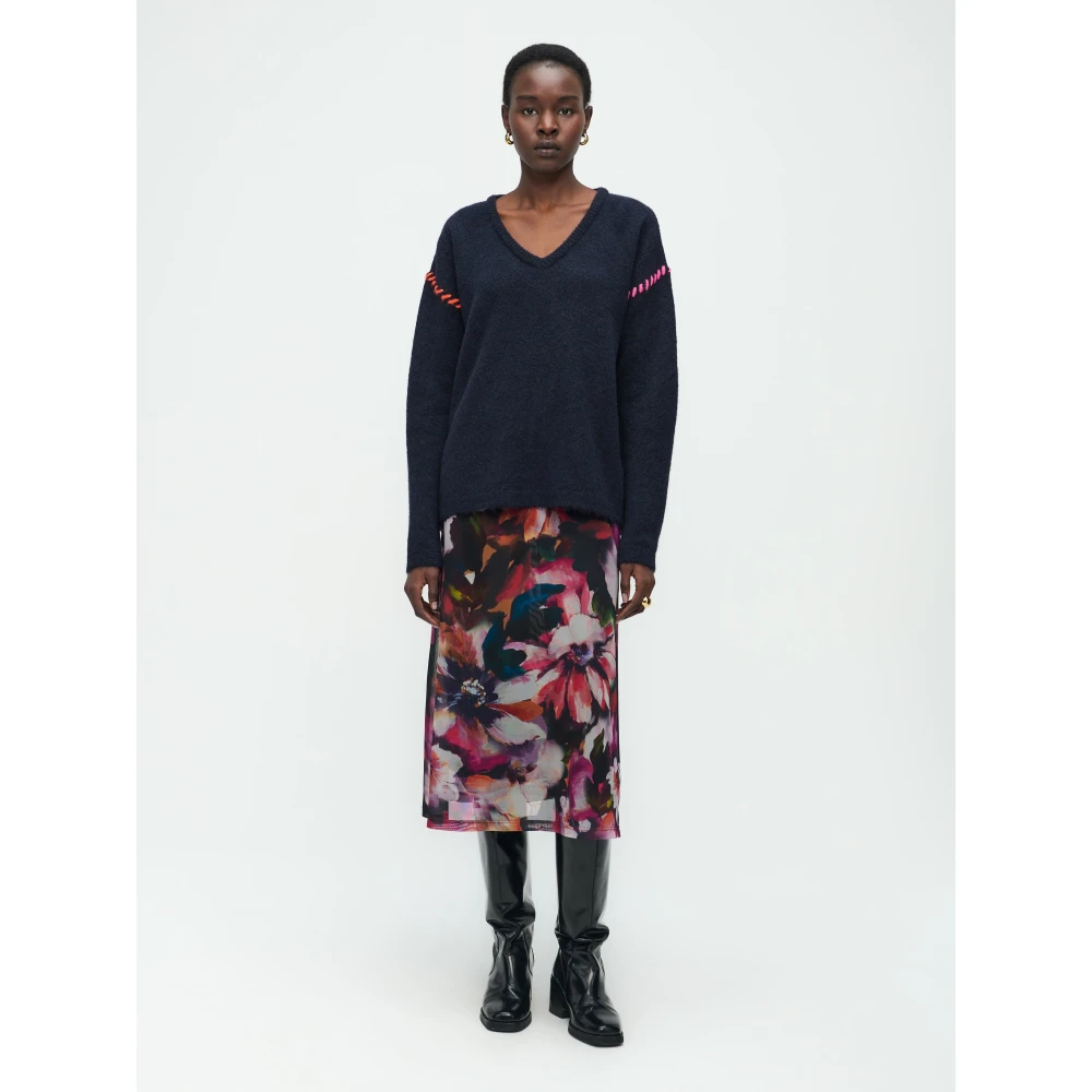 Jane Lushka Pullover Handgemaakt 2202A1 Blue Dames