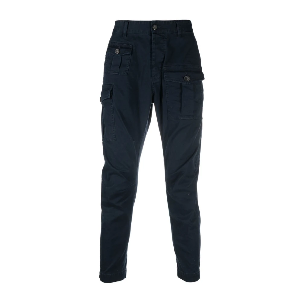 Dsquared2 Men's Black Slim-Cut Cargo Trousers