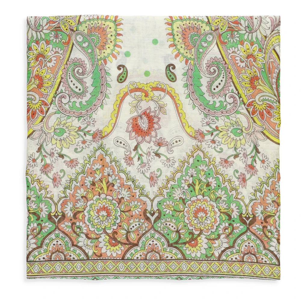 ETRO Roze Katoen Zijden Sjaal Vrouw Multicolor Dames