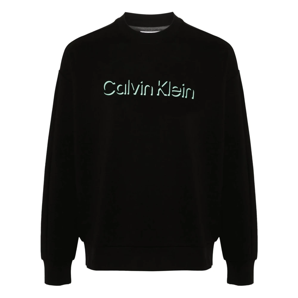 Calvin Klein Geëmbosseerd Logo Sweatshirt Black Heren