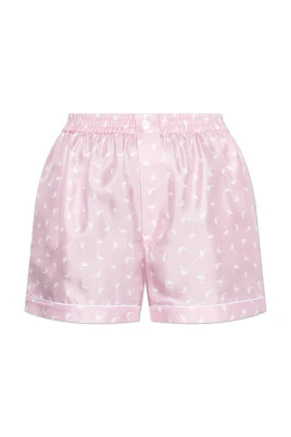 Silkesshorts med tryck
