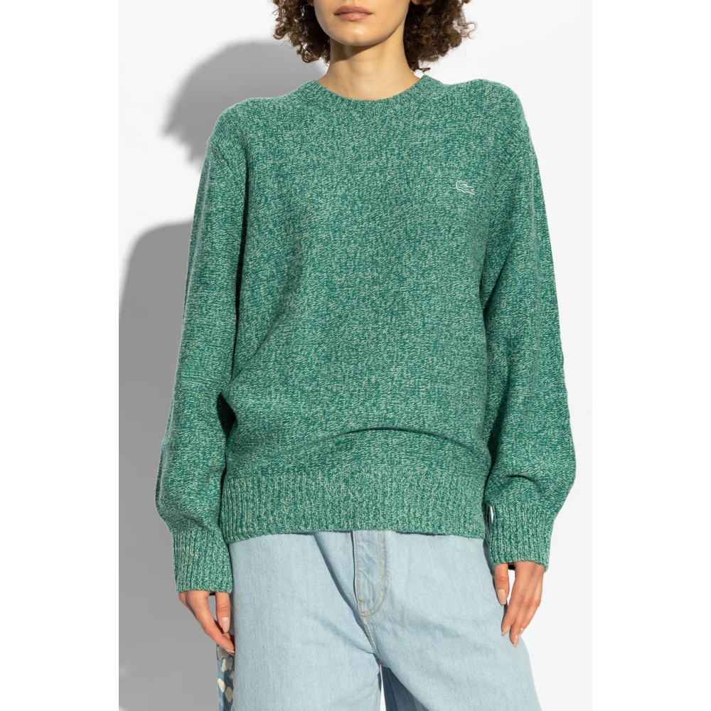 Lacoste Wollen trui Green Dames