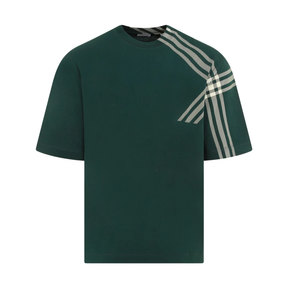 Burberry Groene Katoenen T-shirt Ronde Hals Green Heren