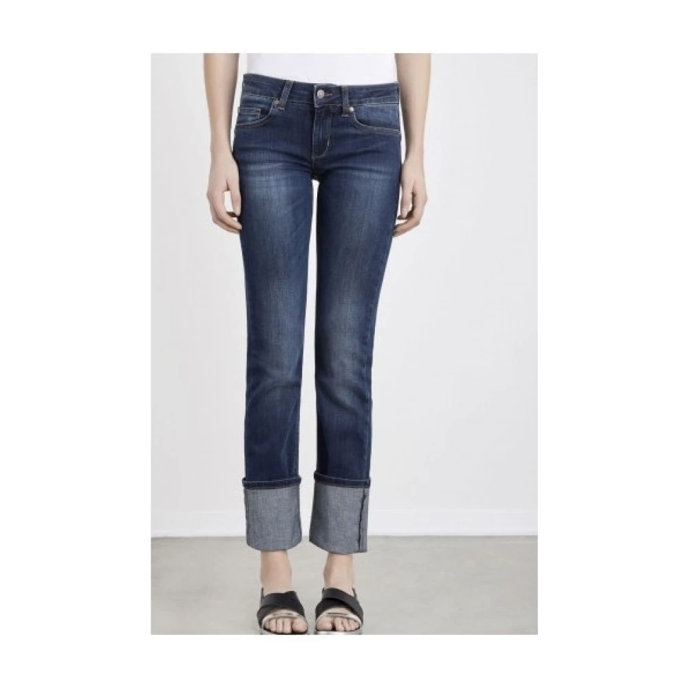 Liu Jo Denim Bottom Up Jeans Blauw Blue Dames