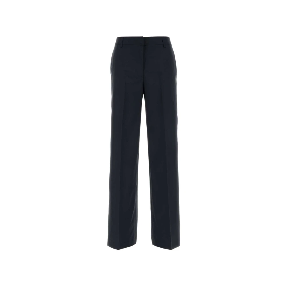 Pt Torino Women's Blue Straight Trousers