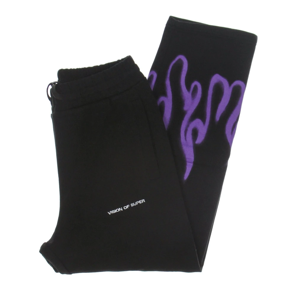 Vision OF Super Flames Spray Lichtgewicht Trainingsbroek Black Heren