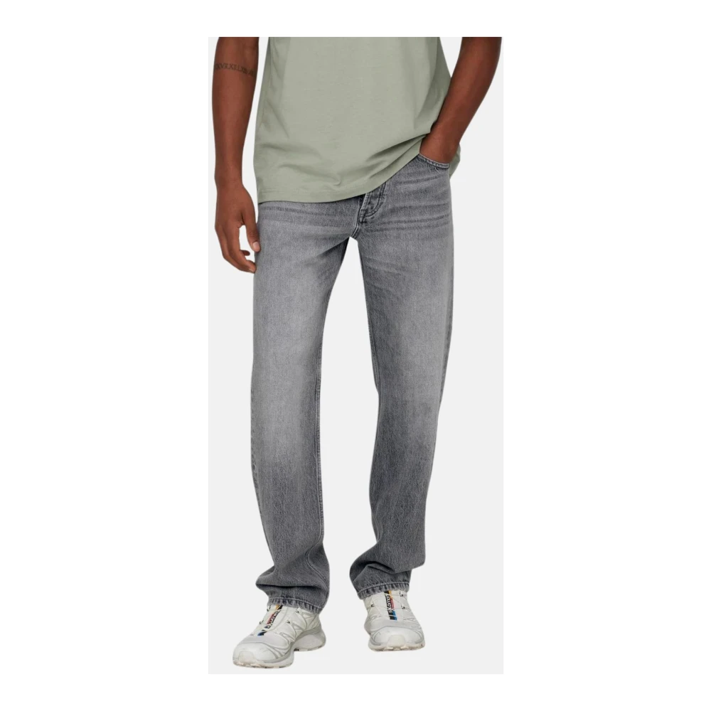 Only & Sons Casual Herenbroek Gray Heren