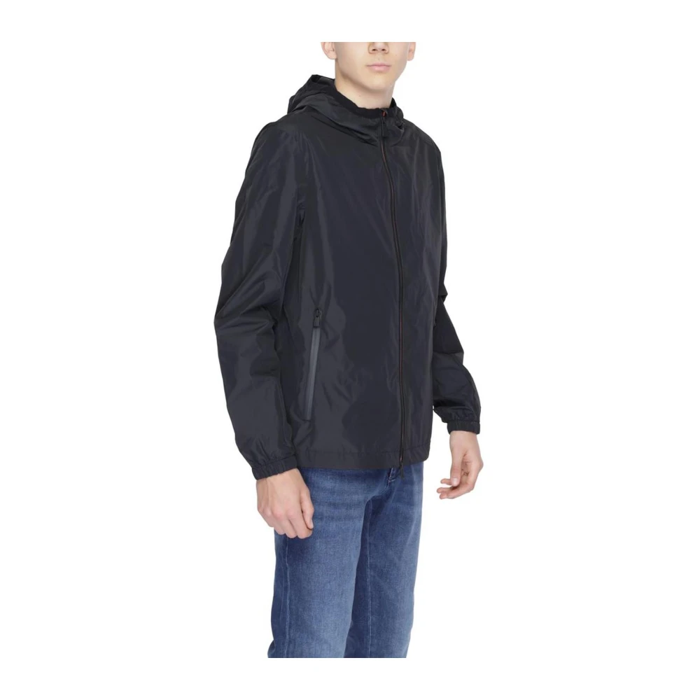 Suns Klassieke polyesterjas voor mannen Black Heren