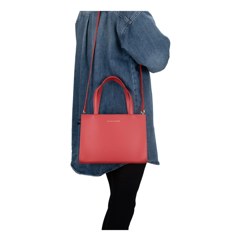 Tosca Blu Dames Schoudertas Magnetische Knoop Rits Red Dames