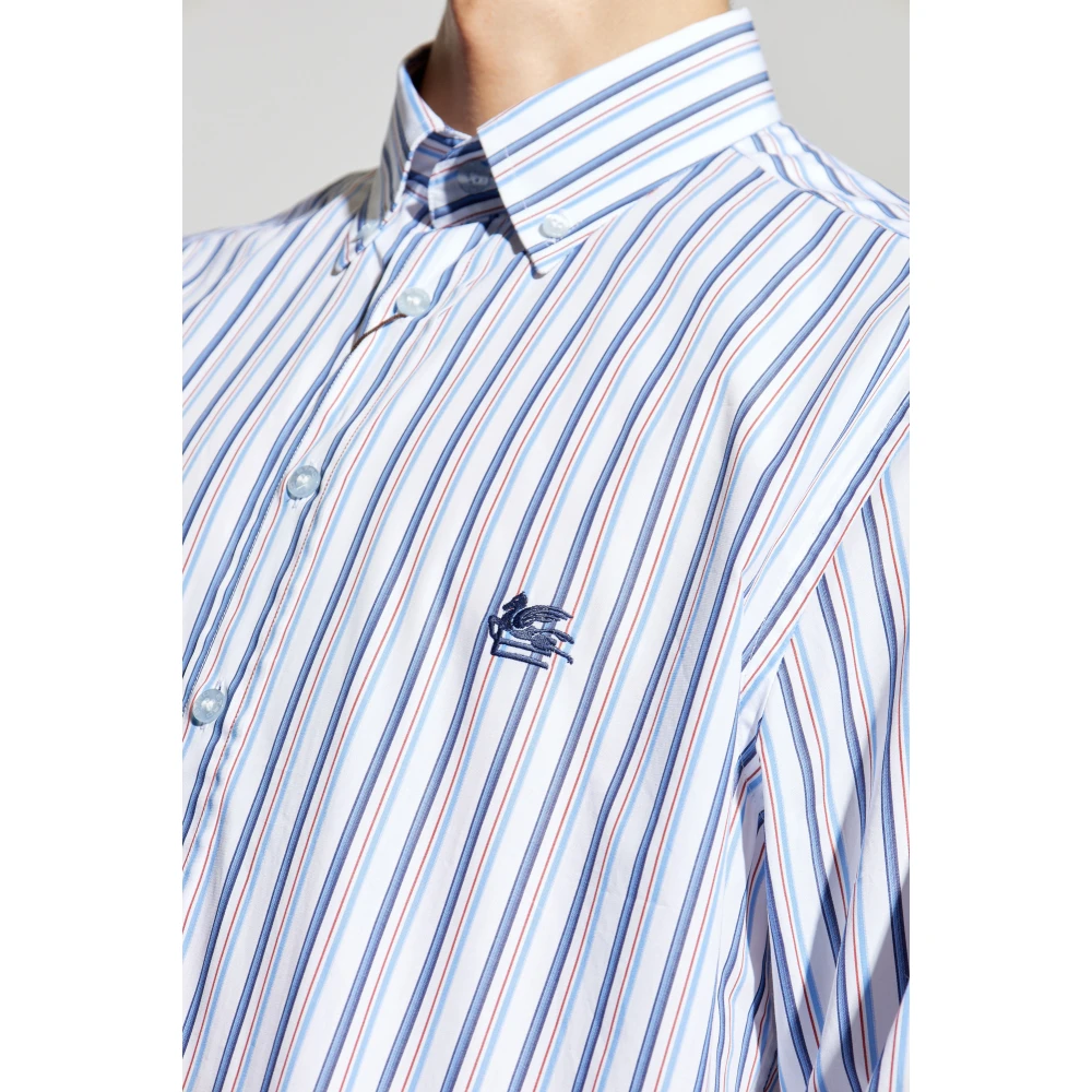 ETRO Gestreept overhemd Blue Heren