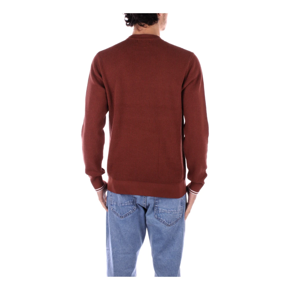 Fred Perry Logo Front Sweaters Brown Heren