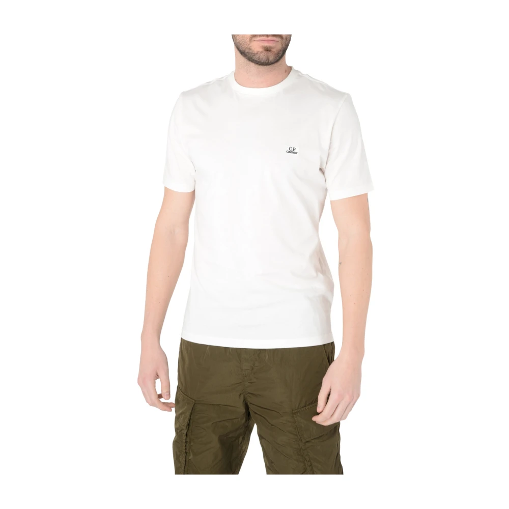 C.P. Company Witte Katoenen Crew Neck T-shirt White Heren