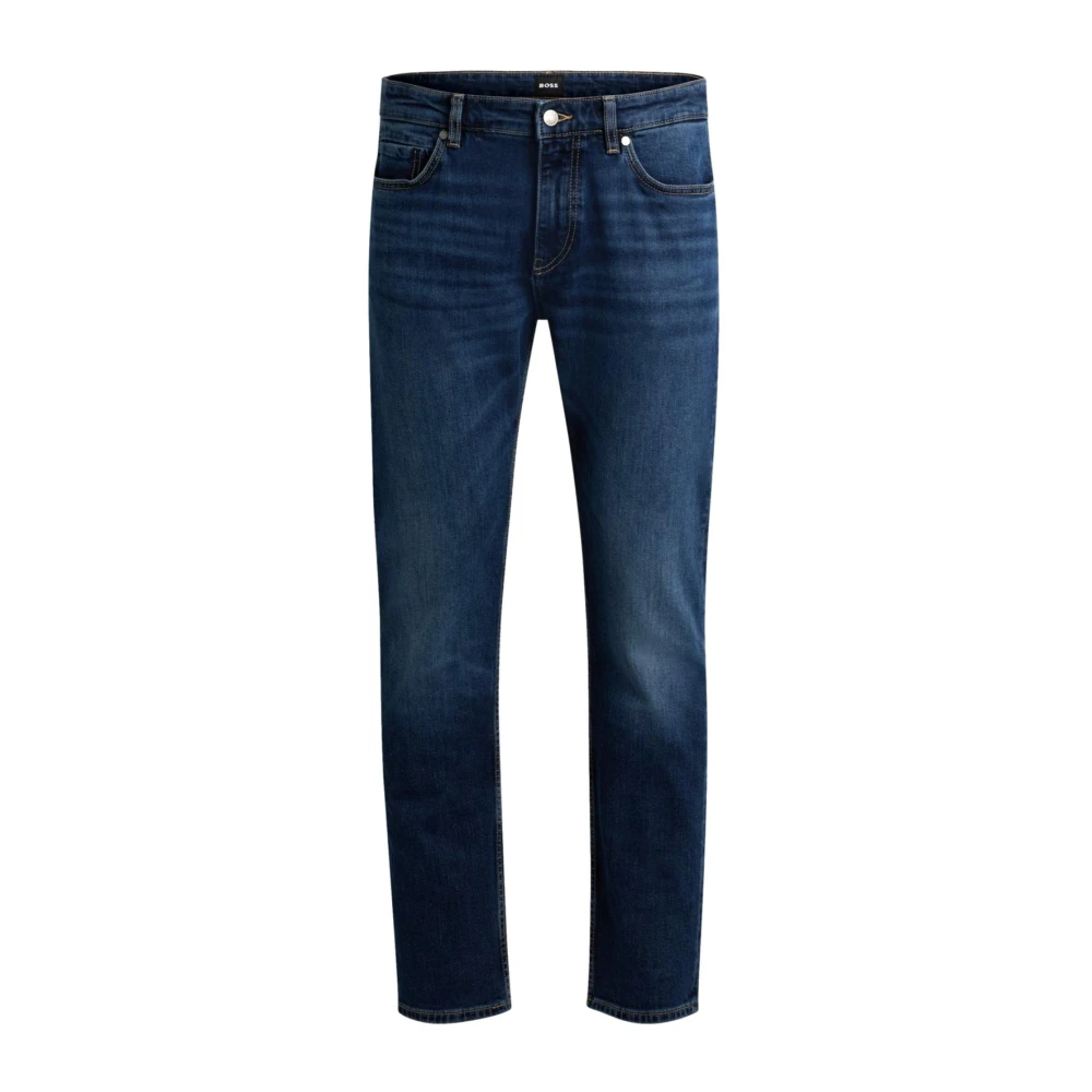 Hugo Boss Slim Fit Donkerblauwe Stretch Denim Jeans Blue Heren