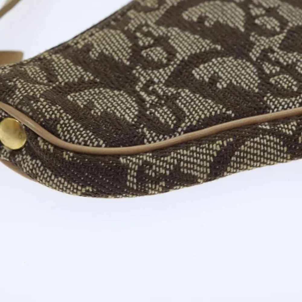 Dior Vintage Pre-owned Canvas clutches Brown Dames