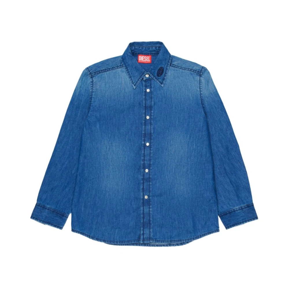 Diesel Unisex Kids Blue Kids Shirts, 16 Y, Shirts