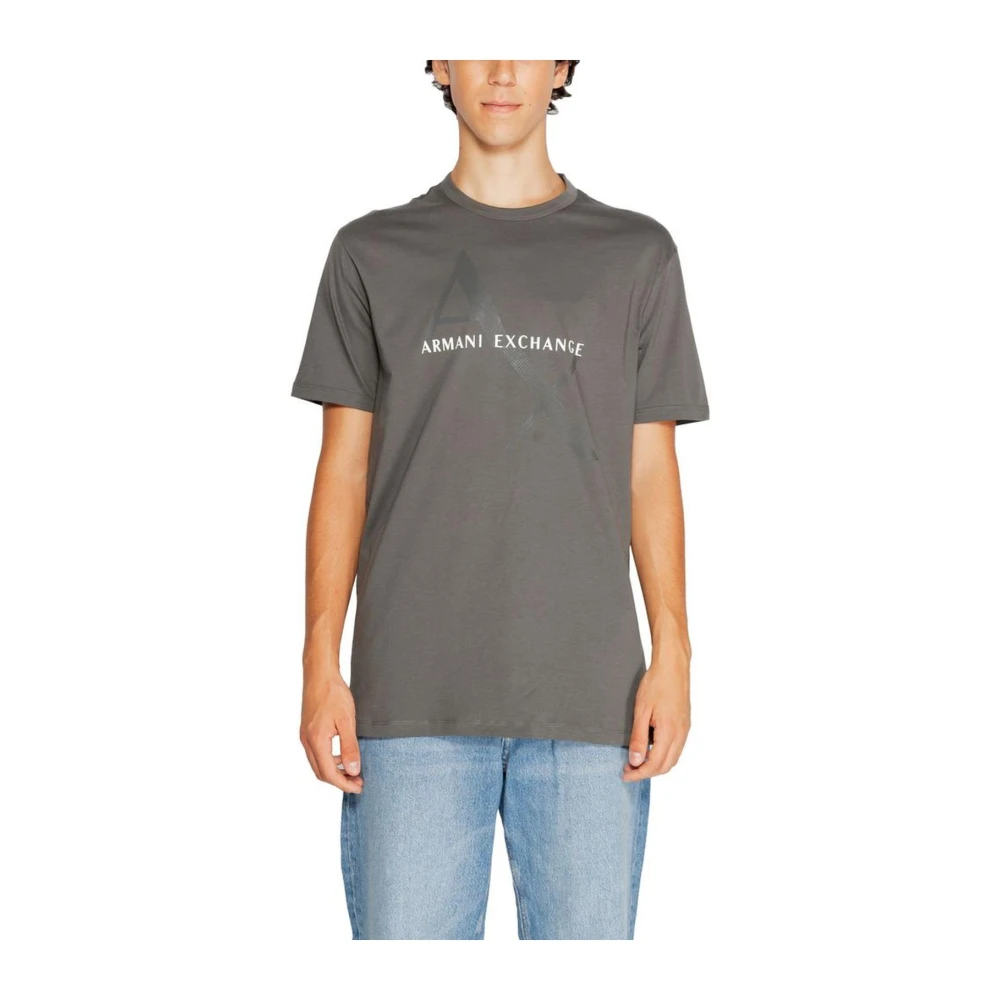 Armani Exchange Grijze T-shirt van katoen Gray Heren