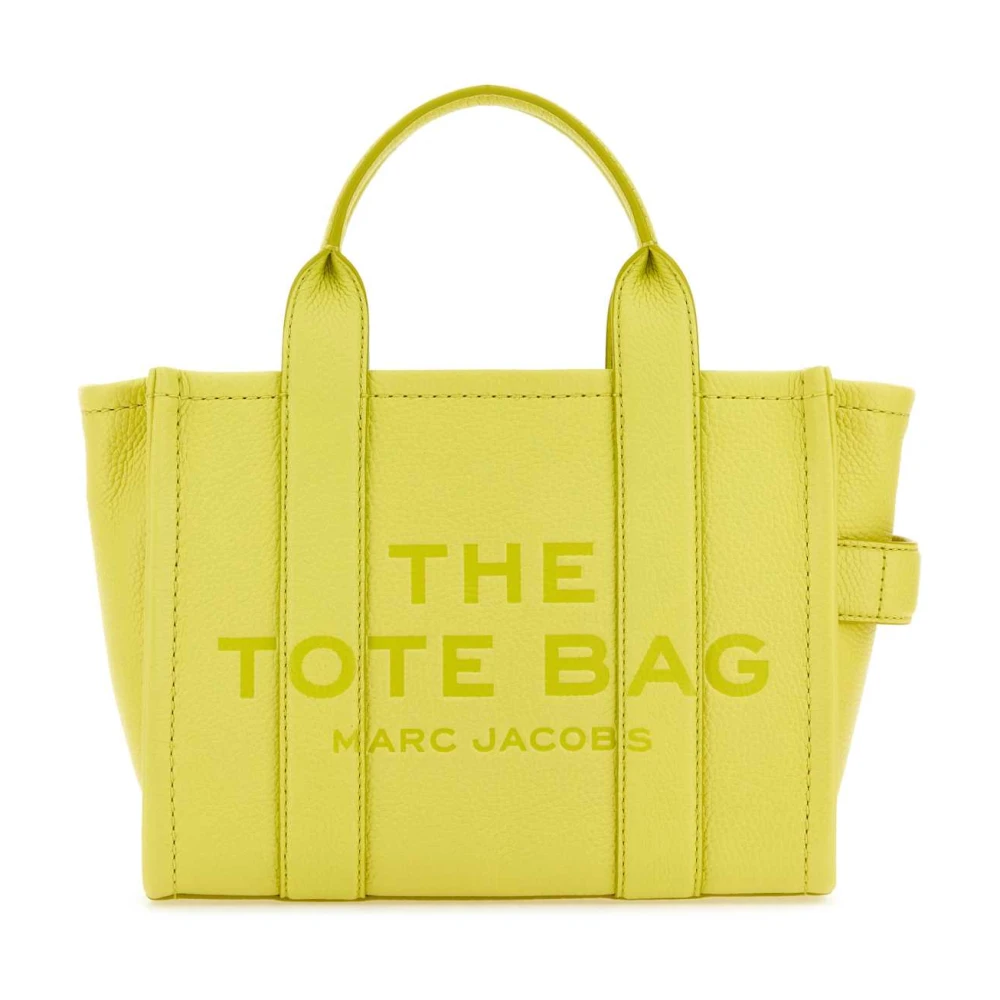Marc Jacobs Fluo Gele Leren Mini Tote Tas Yellow Dames