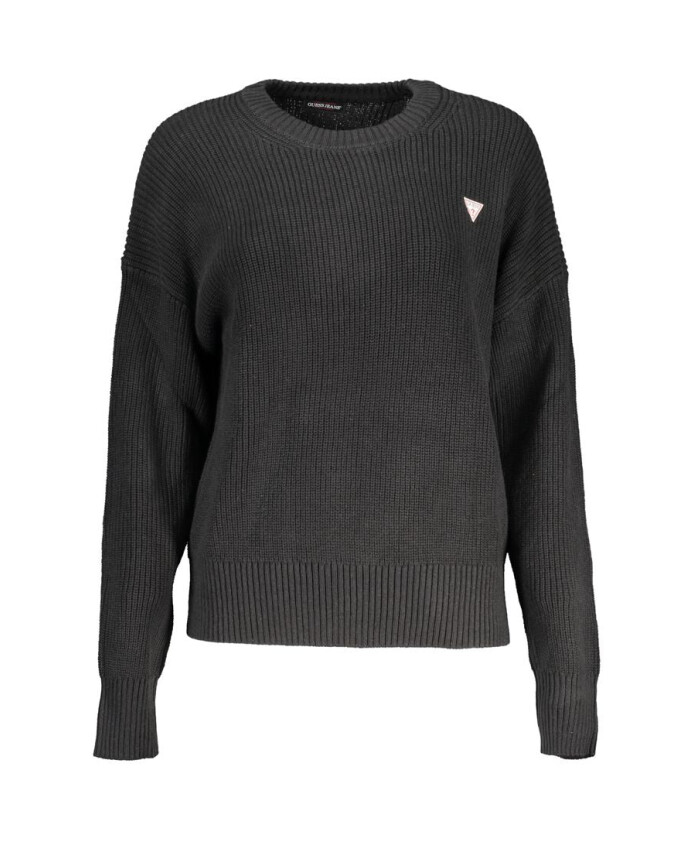 pull-en-coton-noir-avec-logo-applique