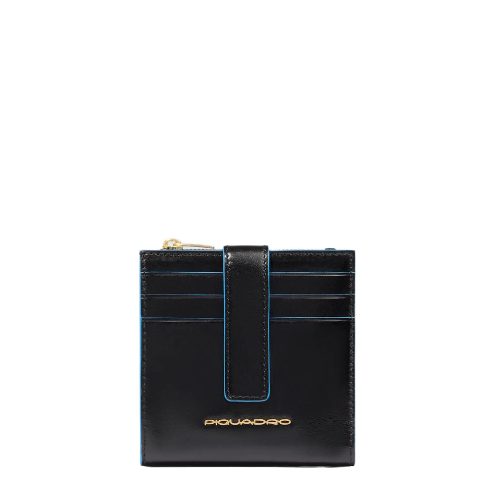 Piquadro Hombre Tarjetero Mujer De Piel Con Monedero Y Protección Rfid