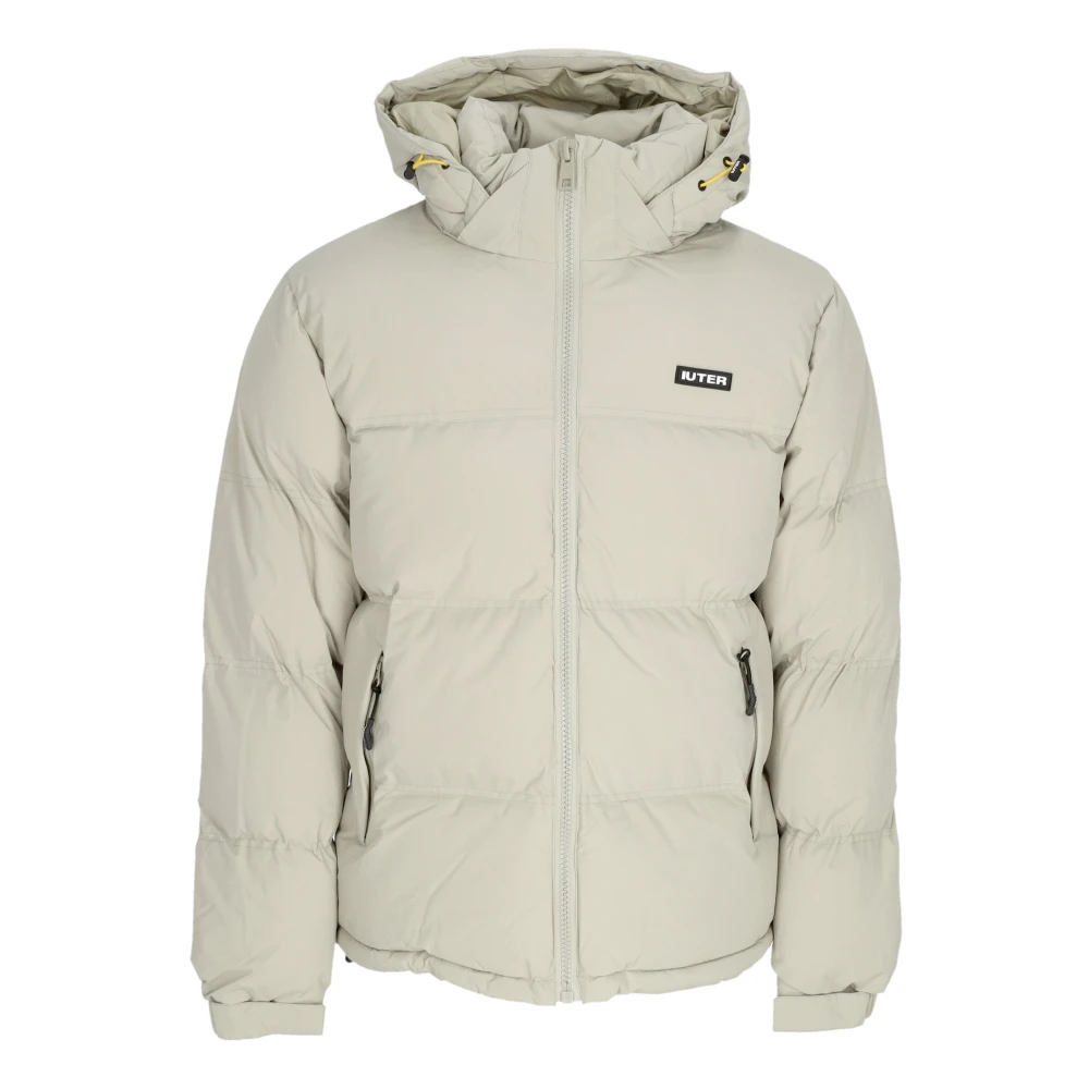 Iuter Waterdichte EcoDown Hooded Jas Beige Heren