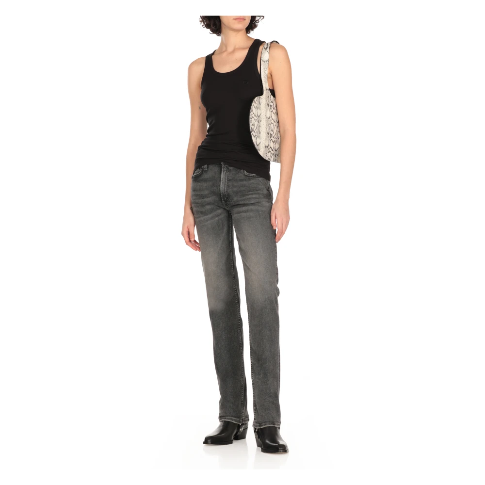 Coperni Zwarte Mouwloze Ronde Hals Geborduurde Top Black Dames