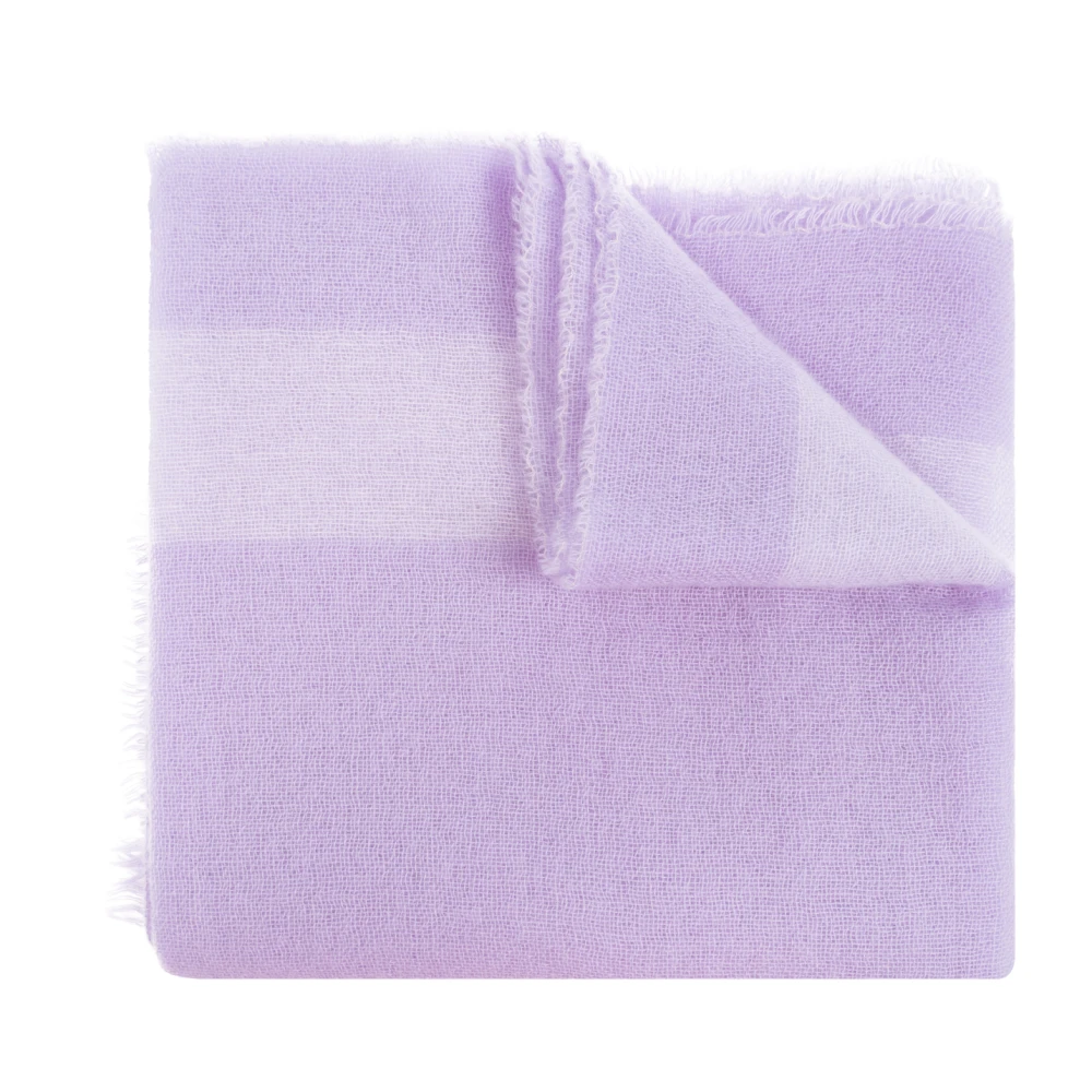 Moschino Kasjmier sjaal met logo Purple Unisex