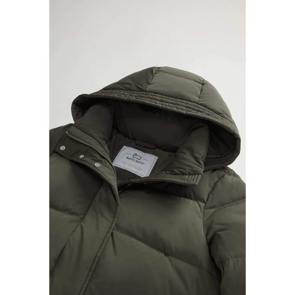 Woolrich Gewatteerde Puffer Parka Green Dames