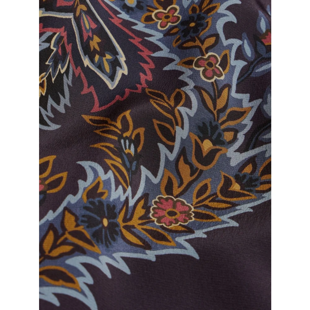 ETRO Blauwe Paisley Zijden Overhemd Multicolor Dames