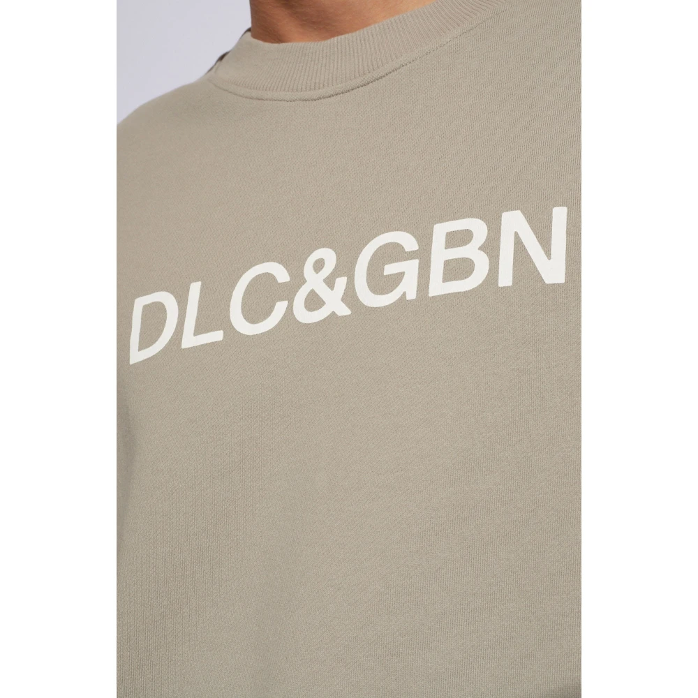 Dolce & Gabbana Bedrukte sweatshirt Gray Heren