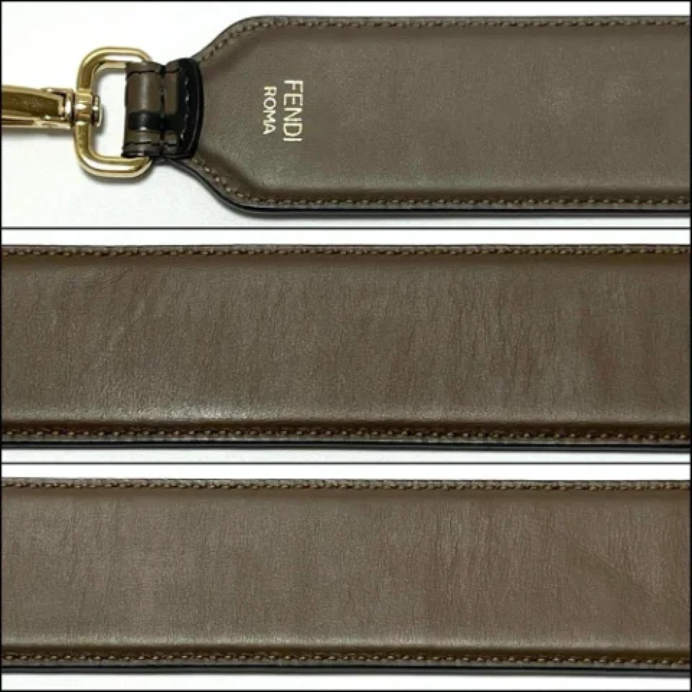 Fendi Vintage Pre-owned Leather home-office Brown Dames
